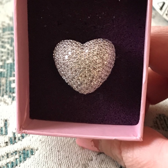 Bubble Heart Statement Ring - approx. size 7 - Picture 8 of 11